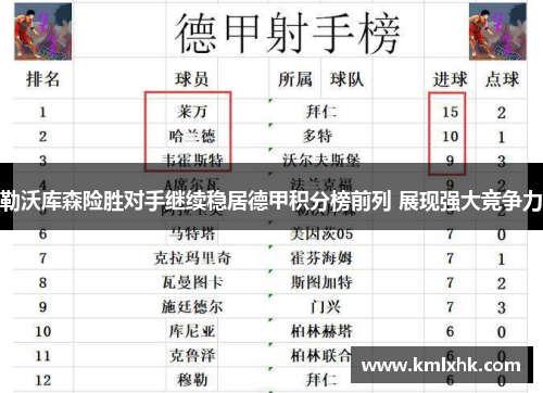 勒沃库森险胜对手继续稳居德甲积分榜前列 展现强大竞争力